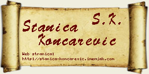 Stanica Končarević vizit kartica